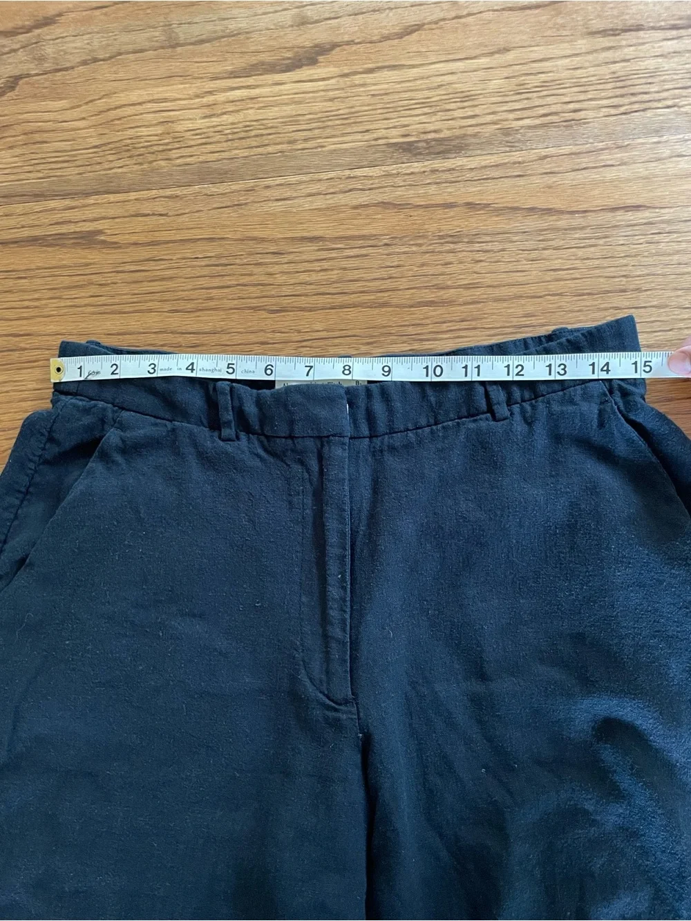 Abercrombie & Fitch Curve Love A&F Tailored Linen-Blend Wide Leg Pant - Picture 7 of 13
